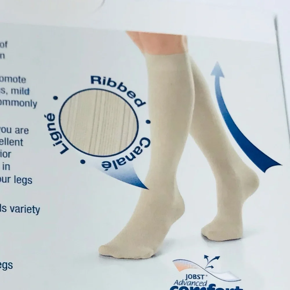Jobst 2 Pair SoSoft White 15-20 mmHg XL Knee High Compression Socks NWT